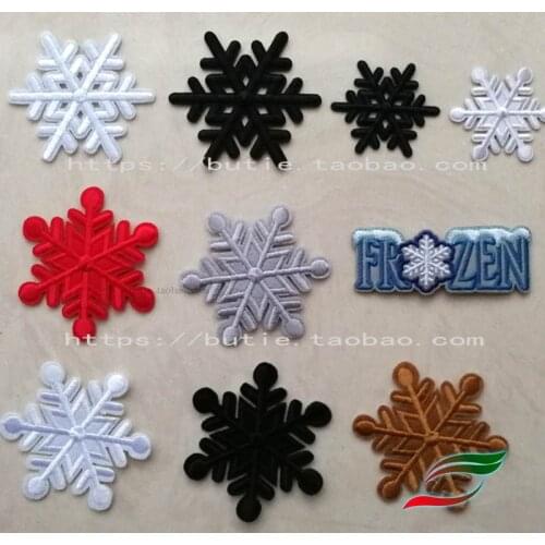 Adhesive cloth stickers B367 down jacket patch stickers snowflake can be sewn hot clothes patch stickers Christmas