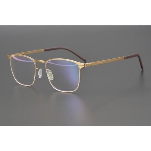 German screw-free design titanium square optical glasses frame Men and women ultra light myopia prescription reading eyeglasses
