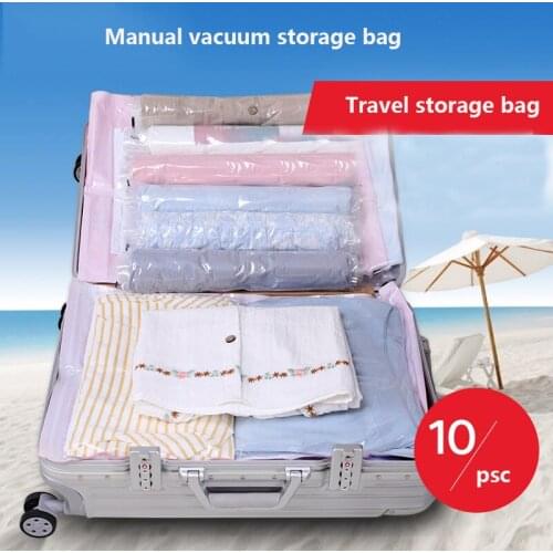 OLOME 10pcs manual vacuum compression bag luggage special travel bag clothing Sorting Organize package Wholesale