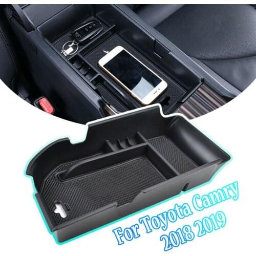 1pc Car Interior Organizer For Toyota Camry 2018 2019 Armrest Storage Box Center Console Glove Tray Holder