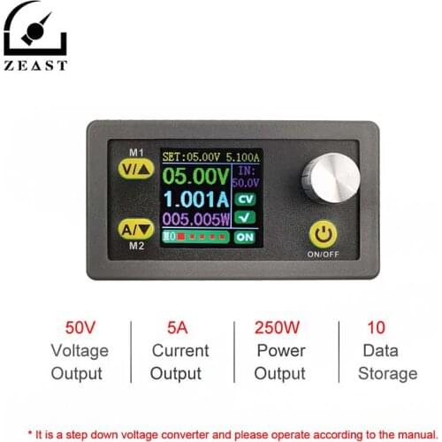 WZ5005E Step Down Power Supply Module Buck Voltage Converter DC-DC 8A 250W 5A Programmable with 1.44in TFT LCD Display