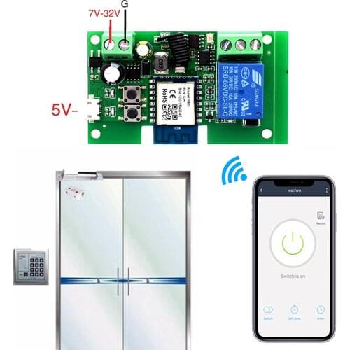 Tuya Smart Life DC5V 12V 24V 32V Wifi Switch Intelligent Module inching mode RF 433 Remote Control Work with Alexa Google Home