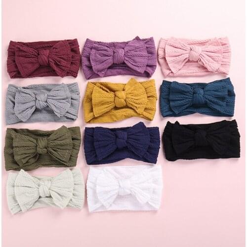 Adjustable Big Bow Headwrap Baby Headband Top Knot Headbands Over Sized Bow Hair Turban Newborn Head Band Girl Large Hair Bows