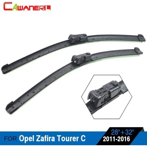 Cawanerl For Opel Zafira Tourer C 2011-2016 Automotive Soft Rubber Wiper Blades Windshield Frameless 2Pcs