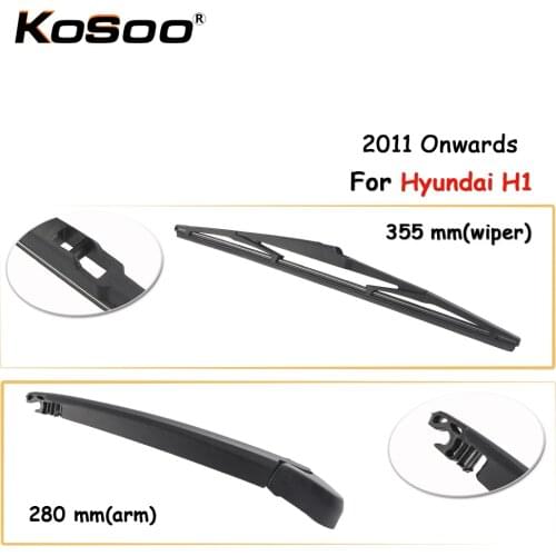 KOSOO Auto Rear Car Wiper Blade For Hyundai H1,355mm 2011 Onwards Rear Window Windshield Wiper Blades Arm,Car Accessories