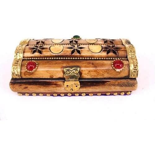 Women Jewelry Box Handmade Portable Storage Organizer Gift Earring Holder Women Jewelry Boutique Natural Bone Brass Embroidered