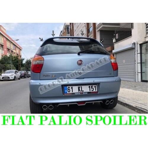 For Fiar Palio 1996-2011 Spoiler Auto Accessory Universal Spoilers Car Antenna For Car Styling Diffuser Flaps Splitter Black