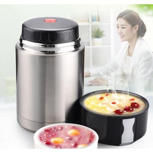 10PCS 304 stainless steel thermos lunch box for hot food with containers 800ml 1000ml Vacuum Flasks Thermoses thermo mug