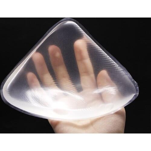 Cross-border Swimming Artificial Breast Crystal High Transparent Nipple-free Silicone Artificial Breast Pad Artificial Breast