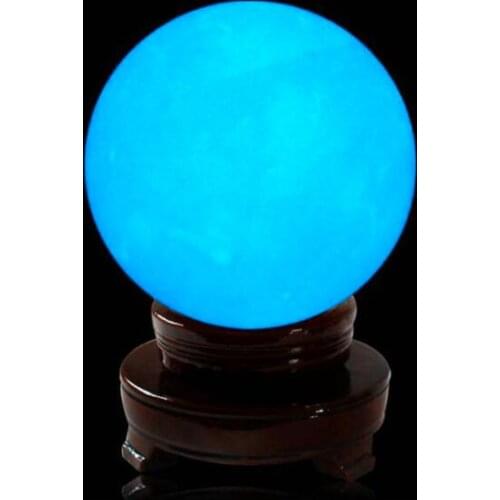 Natural jade ornaments with blue and green base ornaments fluorite luminous ball luminous ball pearl ornament free
