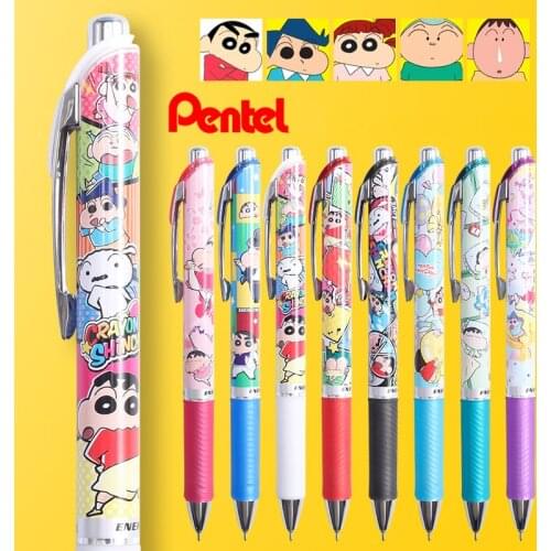Japan Pentle BLN75 Limited Gel Pen Japanese Simple Push-Type Student with Quick-Drying Black Test Special 0.5mm Student Supplies