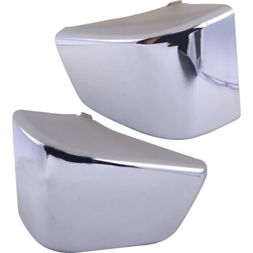 1Pair Chrome Style Battery Side Fairing Covers Fit For Honda Shadow ACE VT400 VT750 1997 1998 1999 2000 2001 2002 2003