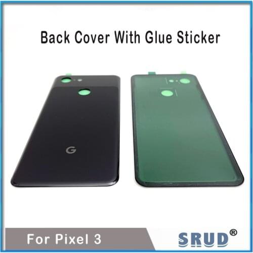 1pcs Original For Google Pixel 3 XL 3XL Back Battery Cover Door Rear Housing Glass With Glue Stickers Replacement