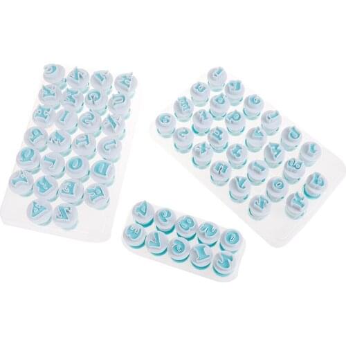 10/26pcs Upper & Lowercase Alphabet Plastic Fondant Cutter Baking Cupcake Mold