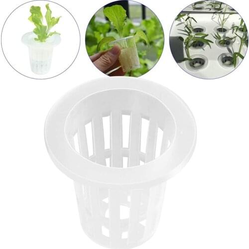 100Pcs Hydroponic orchid Slot Net Pot Slotted Mesh Net Cup Soilless Culture Vegetable Net Pots Baskets Cups orchid Pots