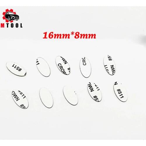 5 pcs 16mm*8mm Car Key Shell Sticker Logo For kia Emblem Badge Aluminum DIY metal car key logo black white color