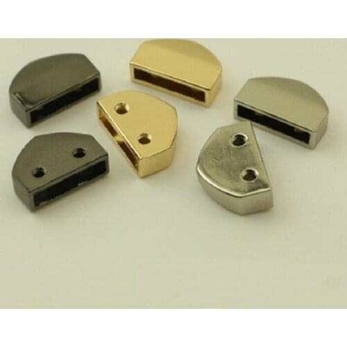10 pieces / lot) luggage hardware accessories 1.5cm inside diameter zipper end metal buckle