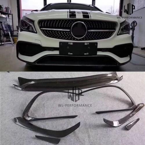 CLA260 CLA45 Car styling Carbon Fiber Front Bumper lip Air Vent Decoration Modelling Trim for Benz W117 CLA Body kit 13-15