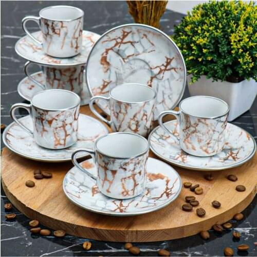 Turkish Coffee Cup Colorful Set 6 Japanese Style Teacup Water Cup Stoneware Ceramic Hand-painted Kungfu Teacup Cuisine Drinkware