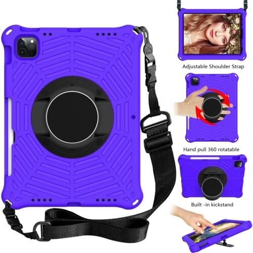 Case For iPad Pro 11 2021 2020 2018 / iPad Air 4 10.9 Tablet Funda Kids Safe shockproof EVA Hand-held strap Stand Cover+Film+Pen