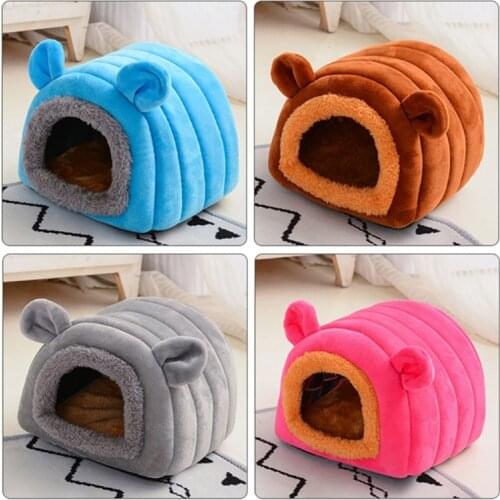 Hamster House Tent Winter Warm Sugar Glider Cage Sleeping Bed Cave for Guinea Pigs Small Animals Hedgehog Hideout Habitat Nest