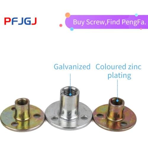 Peng Fa Three Holes Locking Flange Nut M6 M8 M10 M12 Iron Metal Thread Flange Coupling Galvanized Nut