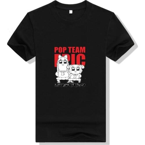 Anime Pop Team Epic T Shirt Cosplay women printed cotton T-shirt Short Sleeve Summer Casual Tee Tops Woman T-shirts