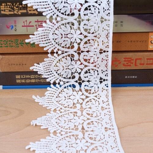 HWARM 5yard 13.5cm Handmade Arts Craft Fabric Screen Lace Sewing Trim DIY Window Curtains Wedding Ribbon Women Skirt Accessories