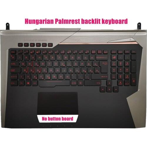 Hungarian Palmrest backlit keyboard for Asus G752V/G752VT/G752VM/G752VS/G752VY 90NB09X1-R30130