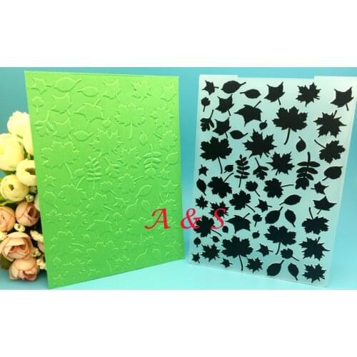 Leaf Paper Card Plastic Embossing Folder For DIY Scrapbook Card Envelop Album Frame Decoration Template