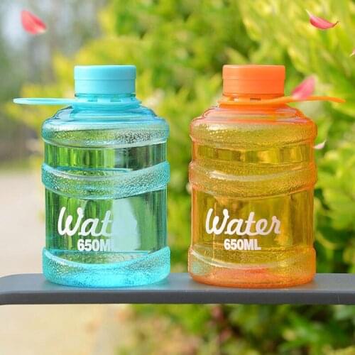 Mini Bucket Plastic Bottles Portable Large Capacity Cup Drop-Proof Drinkware Sealed Leakproof Kids Student Drinking Bottles