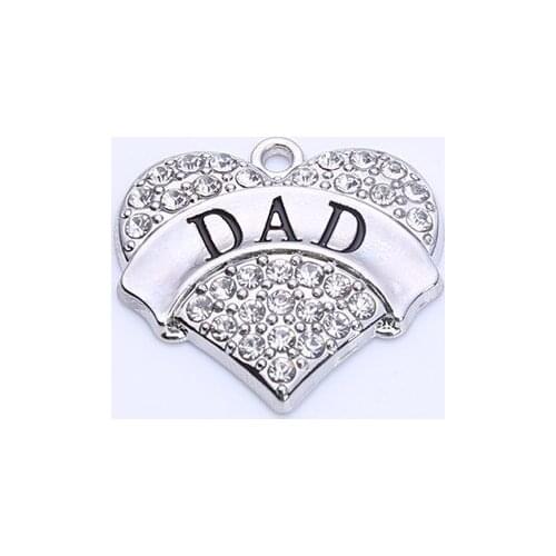 Fashion In 2018 Hot Sell Heart Pendant For Female Great Present For Daughter DAD Written Zinc Alloy Dropshipping