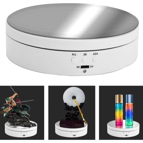 Motorized Rotating Display Stand Mirrored For Cake Doll Toys Jewelry Watch