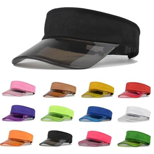 Men Women Baseball Adjustable Hat Pure Color Topless Transparent Cap Fashion Trend Shading Sun Hat