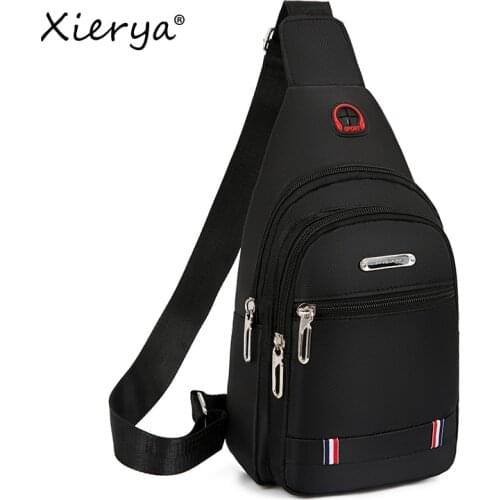 Xierya Coffee Bag Men Chest Bag Simple Storage Bag Travel Small Backpack Black Crossbody Bag Mini Shoulder Bag Satchel Hand Bags