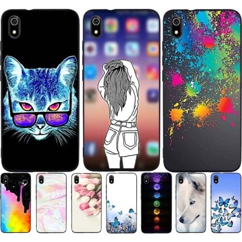 B Redmi 7A Soft Silicone Phone Case For Xiaomi Redmi 7A Case On For Xiomi Redmi 7A Cover Cute TPU Back Cover For Redmi7A Coque