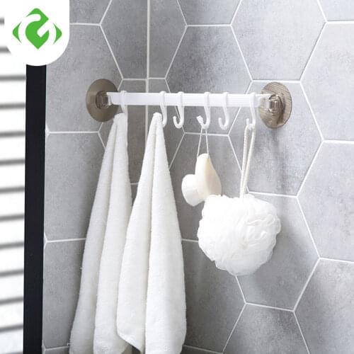 Rustproof Bathroom Tools Organizer Towel Holder Key Hooks Kitchen Organizer Cupboard Storage Rack Shelf GUANYAO