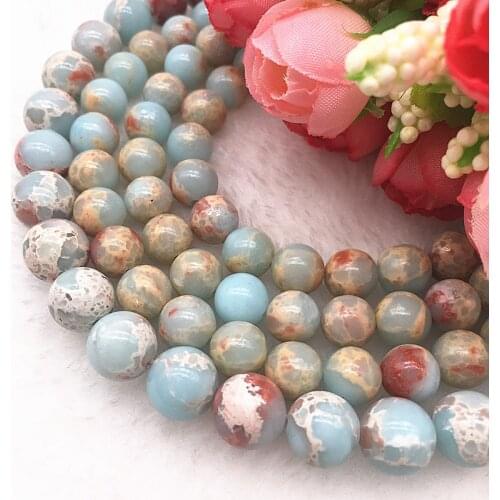 Wholesale 6/8/10mm Natural Stone Beads Round Stone Beads for Jewelry Making DIY Bracelet Accessories #01