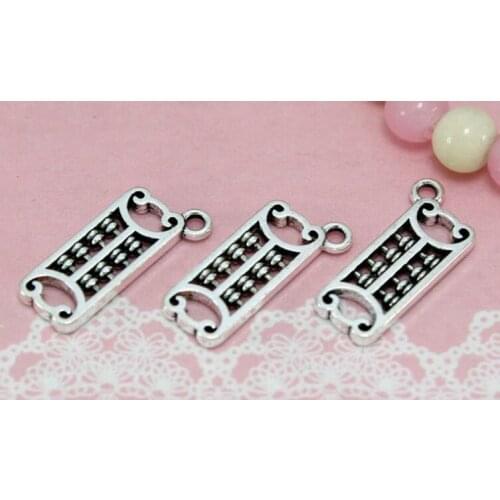 20pcs/lot Craft Tibetan Silver Small abacus bracelet Pendants Handmade Decorative Metal DIY Jewelry For Men Alloy accessories