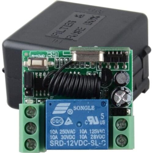 12V 1CH 10A Wireless Remote Control Switch Mini Size Receiver 315Mhz 433MHZ Access Door Control System 2PCS/LOT