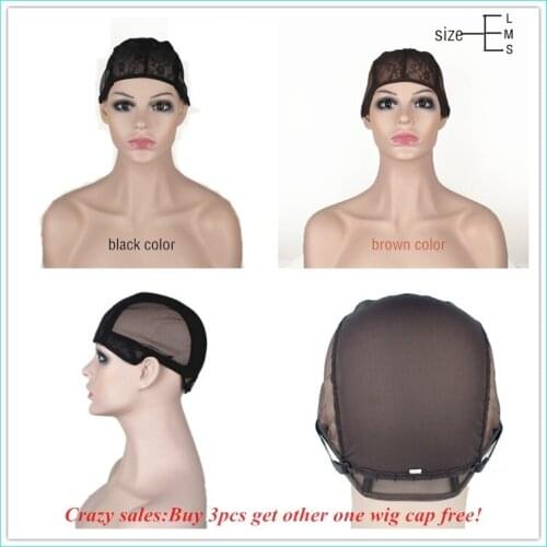 Wig Cap For Making Wigs With Adjustable Strap On The Back Weaving Cap Size S/M/L Glueless Wig Caps Good Quality Hair Net