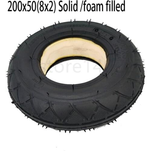 Tire 200 x 50 (8x2) solid/foam filled 200x50 for Razor E100 E125 E200 Scooter Vapo
