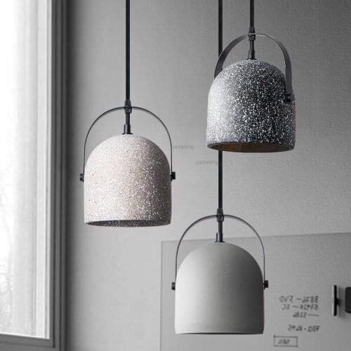 Modern Pendant Light Cement LED Lighting Light Fixtures Vintage Loft Hanging Lamp Home Living Room Pendant Suspension Luminaire