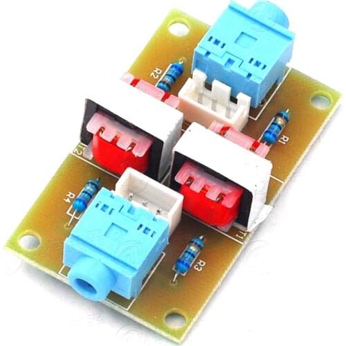 Stereo Audio Isolation Transformer Common Ground Anti-interference Signal Noise Filter Computer Audio Elimination Current Sound