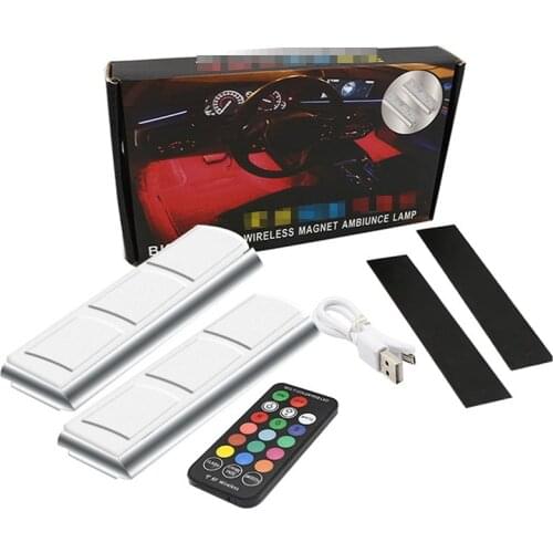 Car Foot Light LED Interior Ambient Light USB Wireless Atmosphere Decorative Lamp Multi-Mode RGB Auto LED Decorative Light Strip