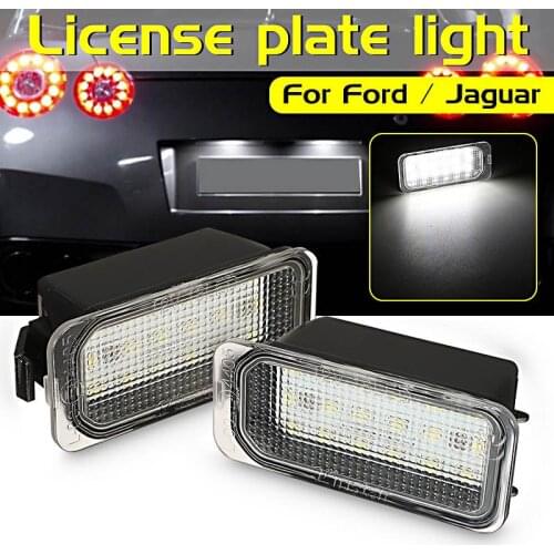 New pair 12V car LED number license plate light 18LED white for ford/Fiesta/Focus/Mondeo/Galaxy for Jaguar XJ XF