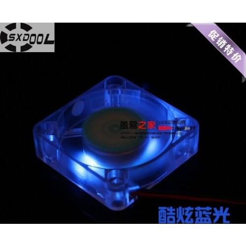 SXDOOL 4010 4cm 40mm cool blue LED fan Fan 4CM 40X40X10 mm 12V 0.09A