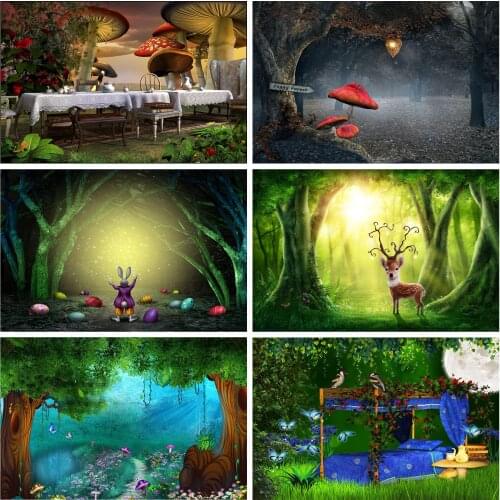 Lyavshi Fairy Tale Dreamy Forest Nature Scenery Photographic Backdrop Vinyl for Shoot Photo Studio Props Photography Background