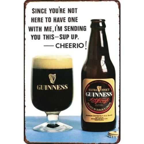 Guinness Plaque Vintage Metal Tin Sign Wall Bar Home Art kitchen Cafe Decoration Cuadros 30X20CM SA-3049