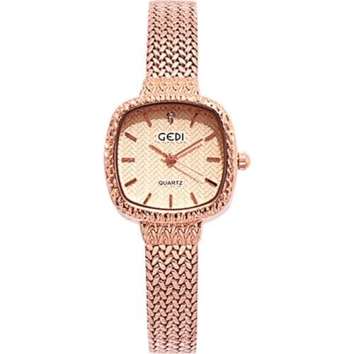 Women Square Mesh Watch luxury fashion ladies geometric surface Roman numerals Quartz watch Relogio Feminino Saat reloj mujer